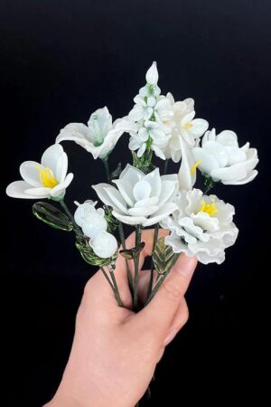 Custom Glass Birth Flower: Handmade Lily, Rose, Tulip Decor