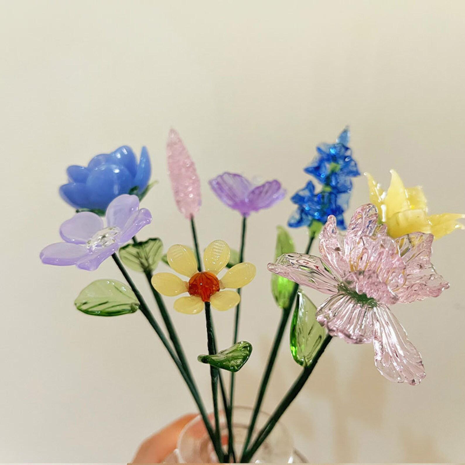 Handmade Glass Flower Figurine: Boho Home Decor - Image 5